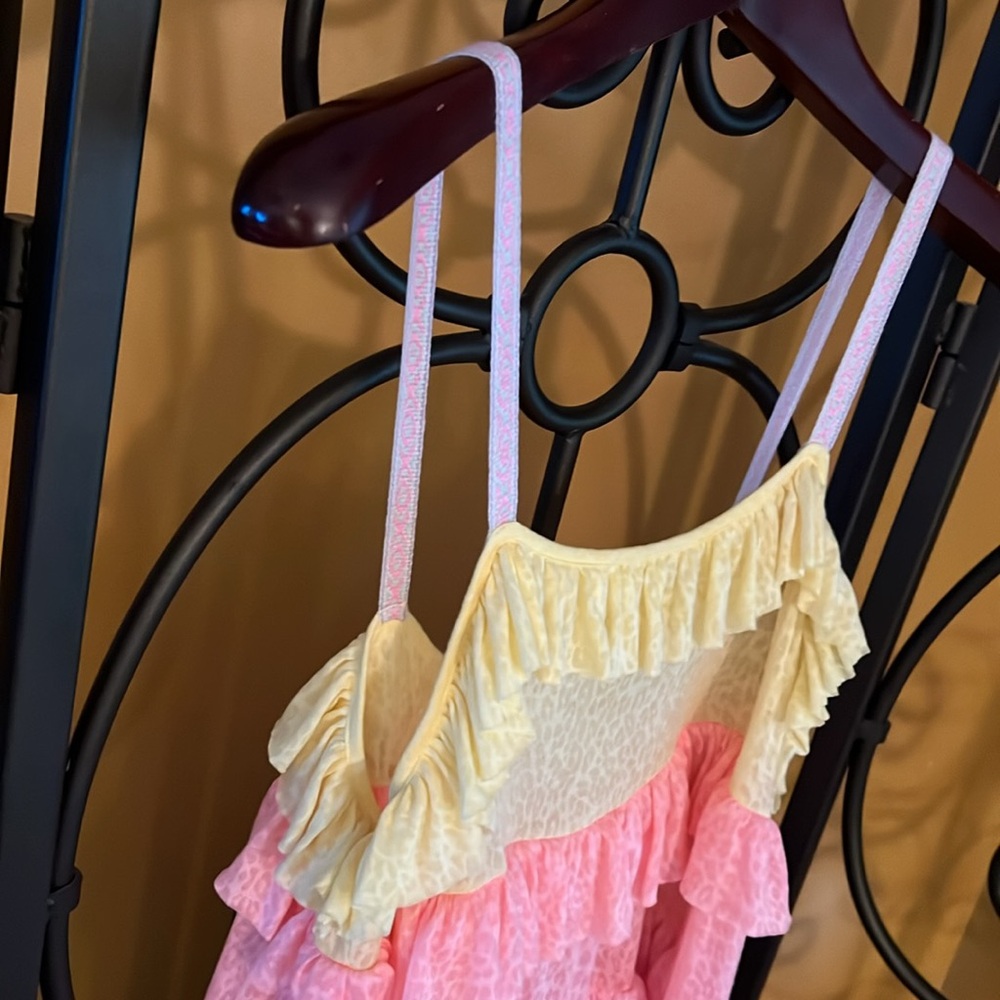 PITUSA Rainbow Ruffle Swim Cover-Up Dress - Picture 4 of 14